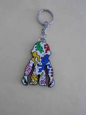 KIPLING Multicolor Rubber Monkey Keychain Keyring Key Clip Bag Charm NWOT